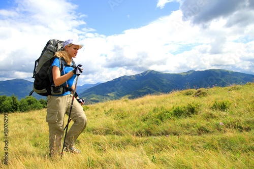 Photo: Summer hiking in the mountains. Summer hiking in the mountains.