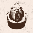 Bear logo , vector illustration