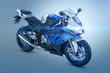Blue Sport Motorcycle