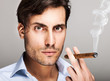 Man smiking a cigar