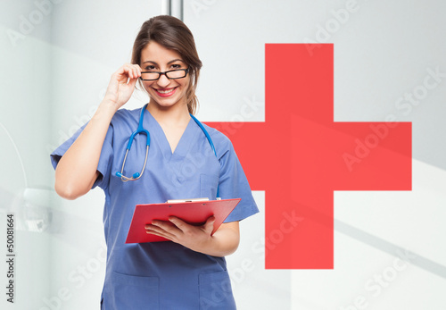Photo: Smiling nurse portrait Smiling nurse portrait