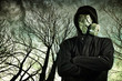 Foto: Man wearing gas mask Man wearing gas mask