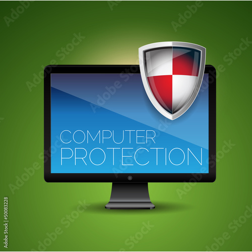Vector: Computer protection - Shield antivirus Computer protection - Shield antivirus