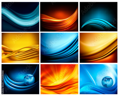 Vector: Big set of business elegant colorful abstract backgrounds. Vecto Big set of business elegant colorful abstract backgrounds. Vecto