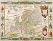 Europe old map 1658