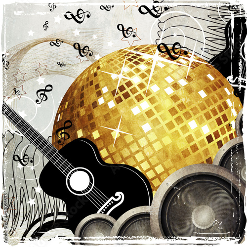 Illustration: Grunge party design Grunge party design