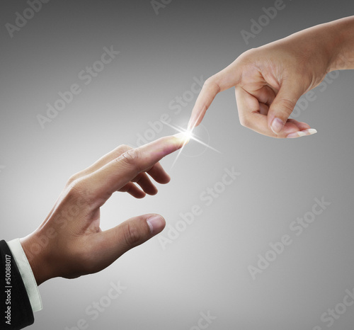 Photo: hand reaches for the big hand man hand reaches for the big hand man