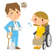 怪我　病気　イラスト