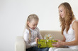 girl open gift