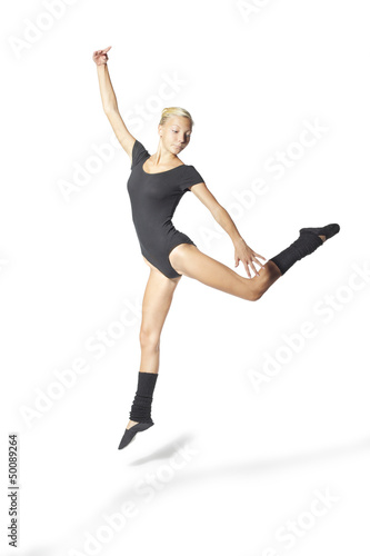 Photo: beauty girl dance on white background beauty girl dance on white background