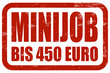 Grunge Stempel rot MINIJOB