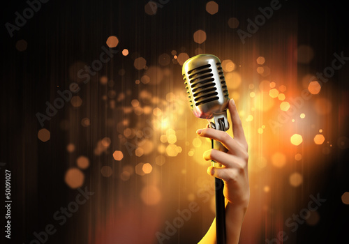 Photo: audio microphone retro style audio microphone retro style