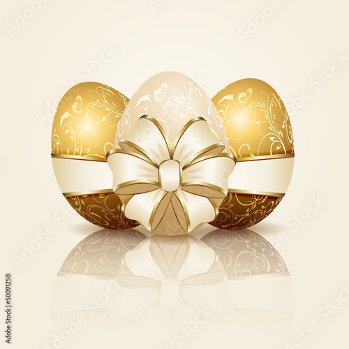 Vector: Three Easter eggs Three Easter eggs