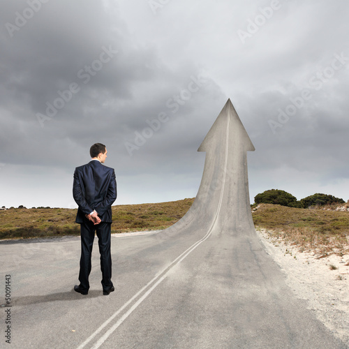 Photo: Concept of the road to success Concept of the road to success