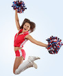 cheerleader girl jumping