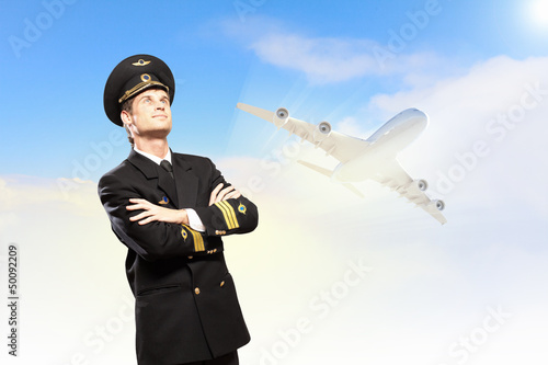 Photo: Image of male pilot Image of male pilot