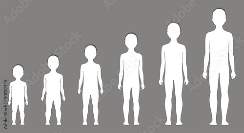 Vector: Vector illustration of man-child's figure from 1 to 10 years Vector illustration of man-child's figure from 1 to 10 years