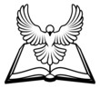 Vektor: Christian Bible Dove Concept Christian Bible Dove Concept