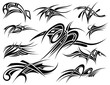 Tribal tattoo set