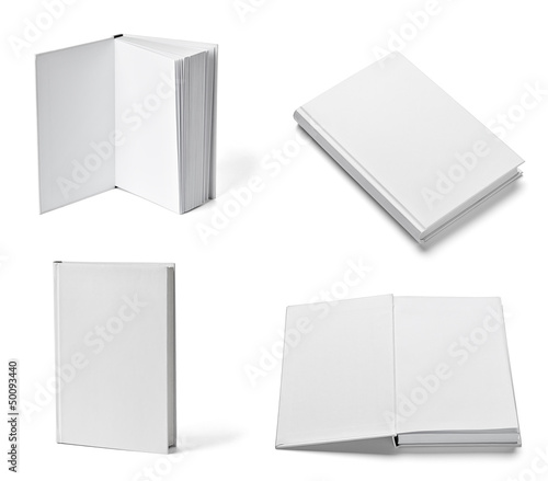 Photo: book notebook textbook white blank paper template book notebook textbook white blank paper template