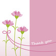 Flowers with Thank you Message