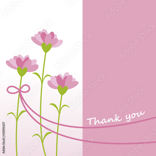 Vector: Flowers with Thank you Message Flowers with Thank you Message