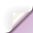 Papier Ecke lila rechts unten