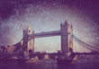 tower bridge on textured background