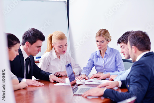 Photo: business people in a meeting at office business people in a meeting at office