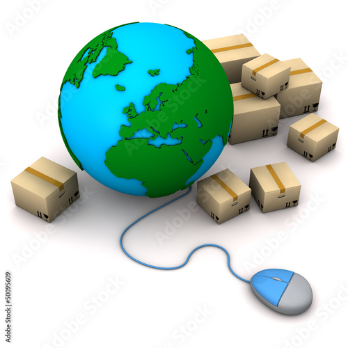 Illustration: Globe PC-Mouse Packing Case Globe PC-Mouse Packing Case
