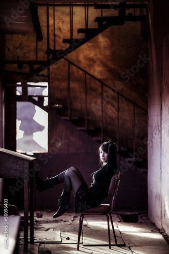 Photo: Lone woman portrait Lone woman portrait