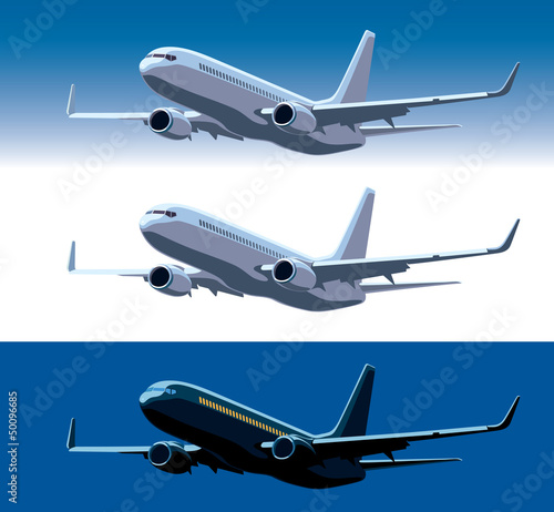 Vector: Commercial airplane Commercial airplane