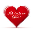 Herz, Ich denke an Dich, Erinnerung, Herzform, Spruch, Text, 3D