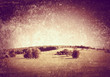 landscape on textured background