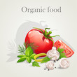 Vector: A set of fresh vegetables. A set of fresh vegetables.