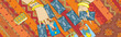 Hands of the fortuneteller on a ornamental background