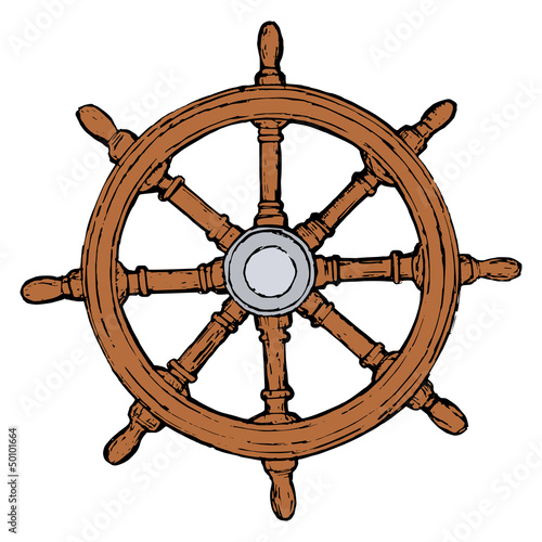 Vector: ship steering wheel ship steering wheel