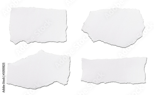 Photo: white paper ripped message background white paper ripped message background