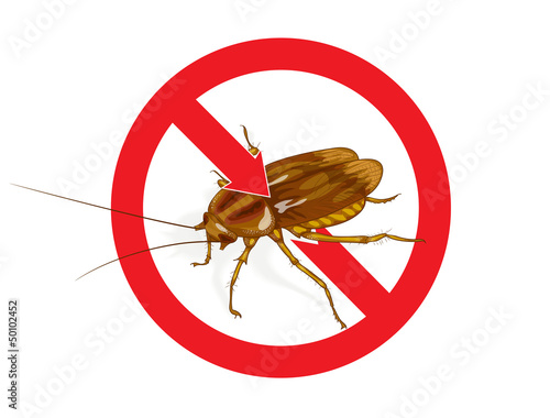 Vector: Stop Cockroach sign. Stop Cockroach sign.