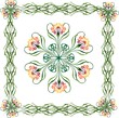 Frame izdekorativnyh leaves and flowers