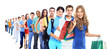 Group of people on white
