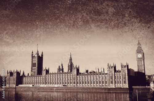 Photo: westminster on textured background westminster on textured background