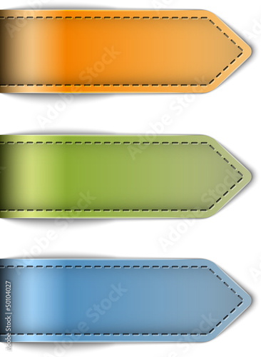 Vector: Leather labels Leather labels