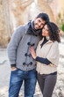 Happy Young Couple Outside, Valentine's Day