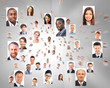 lots of isolated portraits of business people