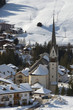 Badia Dolomites town aerial view