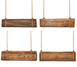 wooden sign background message rope hanging