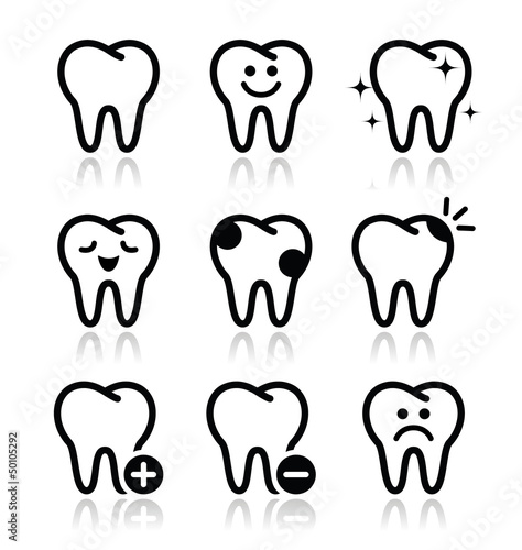Vector: Tooth , teeth vector icons set Tooth , teeth vector icons set