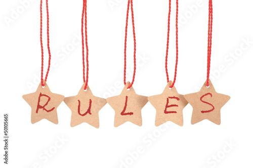 Photo: Rules word Rules word