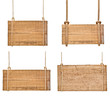 wooden sign background message rope hanging